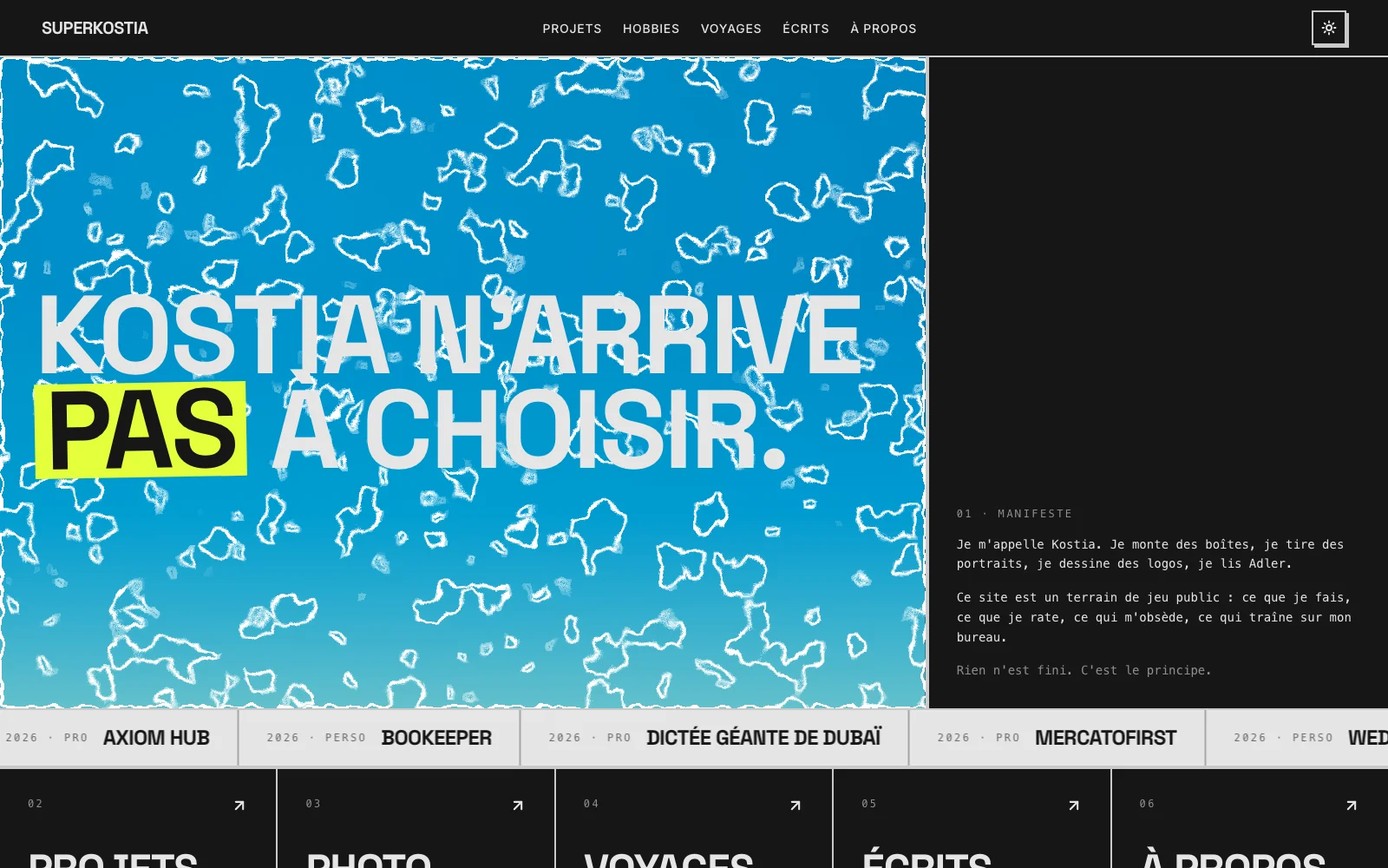 SuperKostia · site perso de Constantin Mardoukhaev